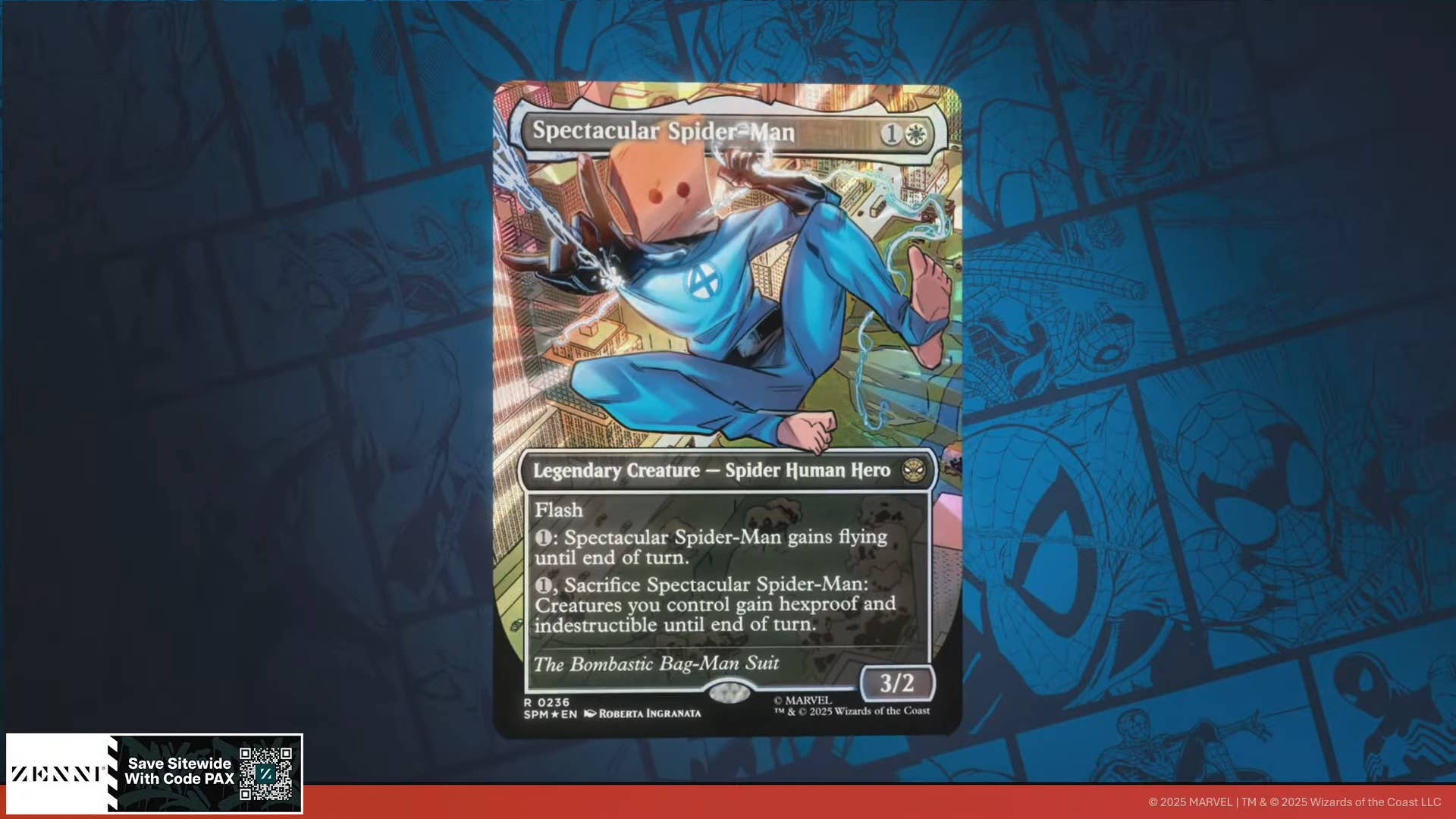 spectacular spider man mtg card Spider-Man R 0241 Magic the Gathering Quicksand Keych KeychainMonster as well as movable arms and legs 2025 MTG MARVEL'S SPIDER-MAN TEXTURED