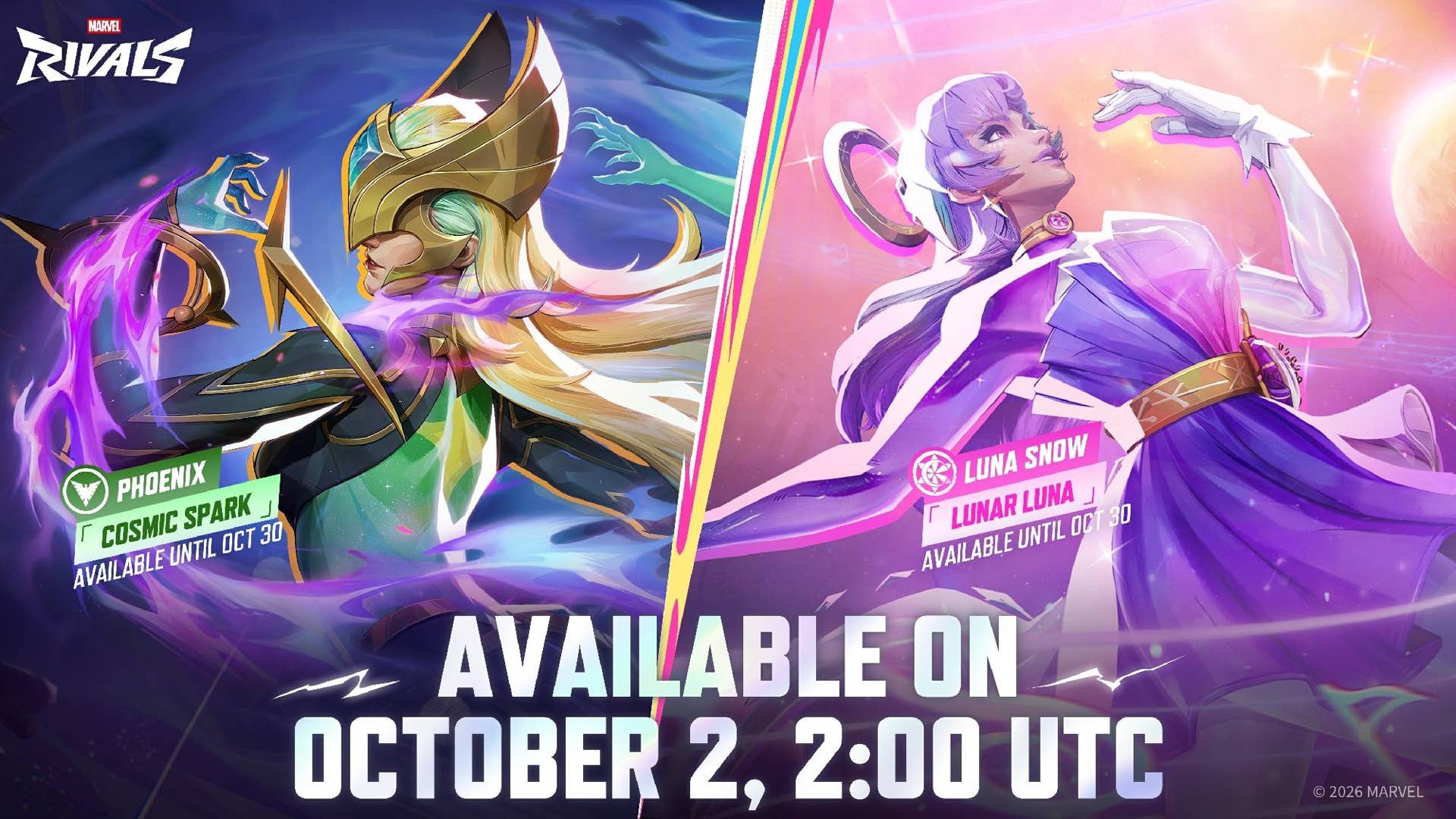 Snow Phoenix Marvel Rivals October 1 Patch Adds Lunar Luna And Cosmic Spark Skins ...