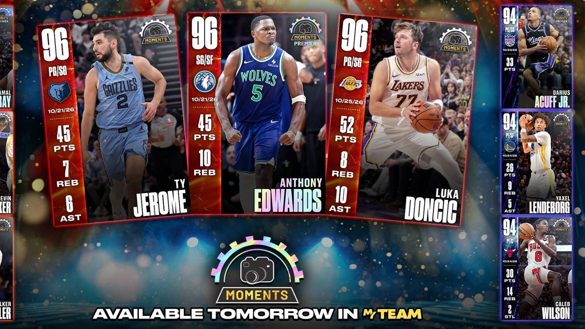 First NBA 2K27 MyTEAM Moments Cards Arrive Tomorrow With Doncic, Edwards And Jerome At 96 OVR
