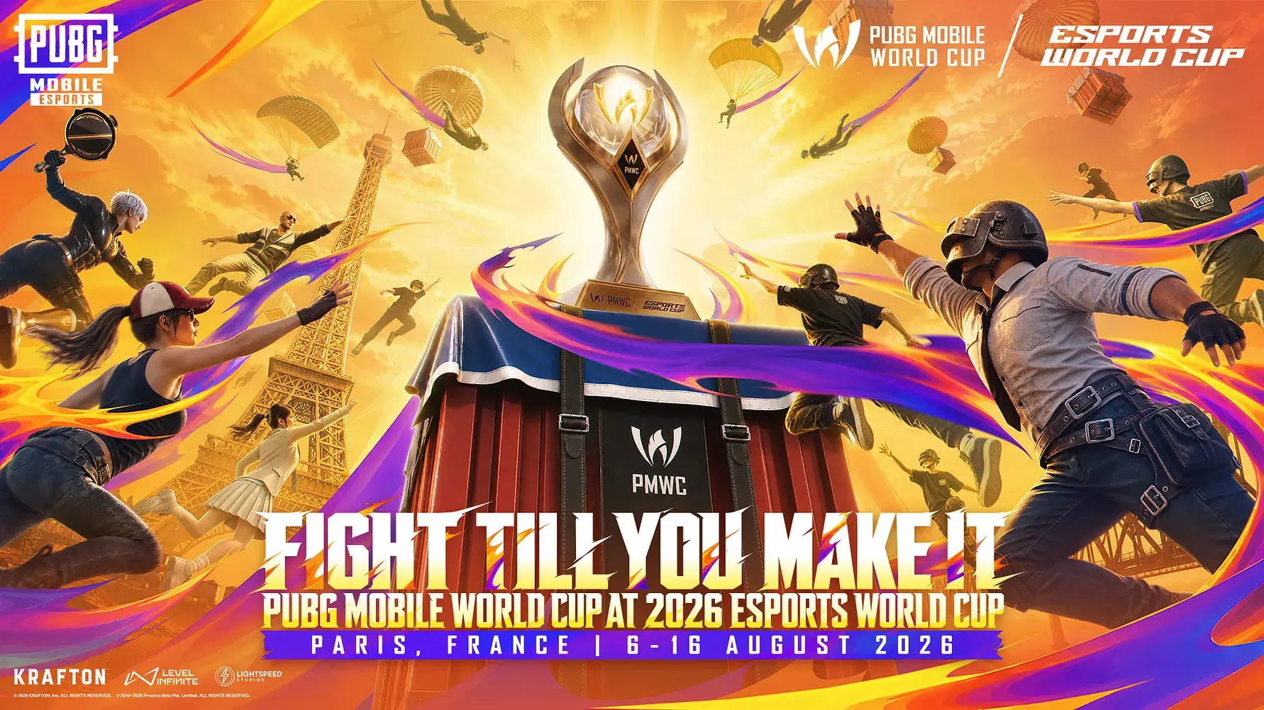 PUBG Mobile World Cup 2026 - Key art fight till you make it